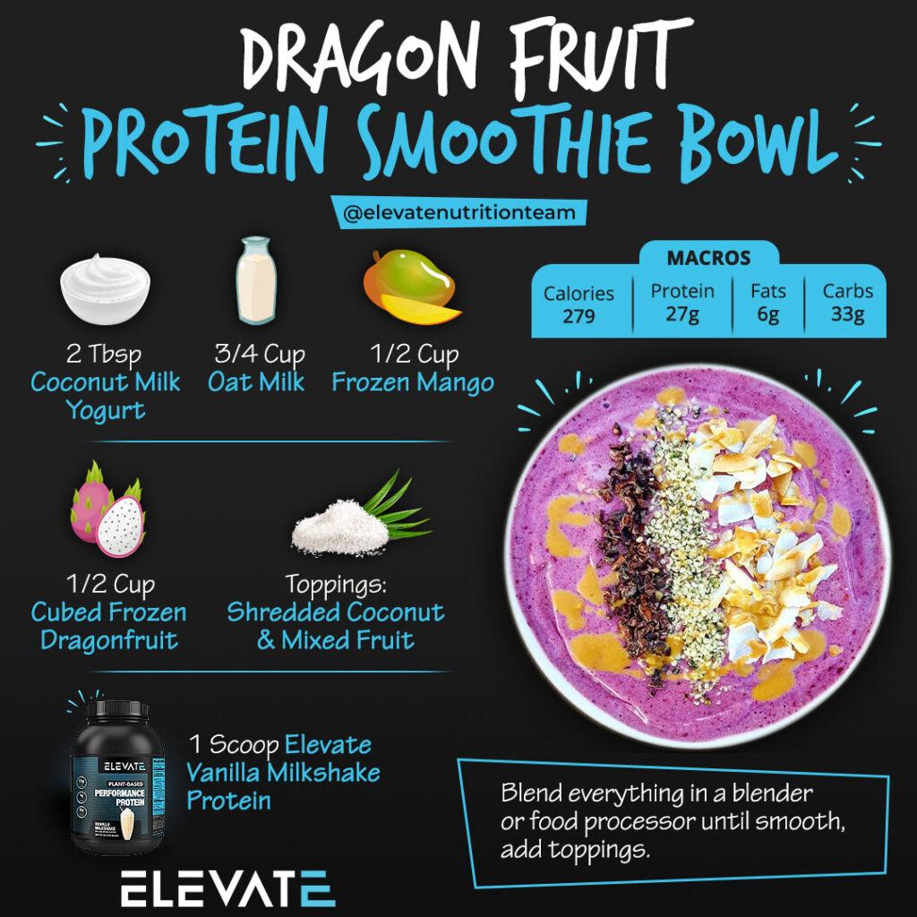 Dragon Fruit Protein Smoothie Bowl