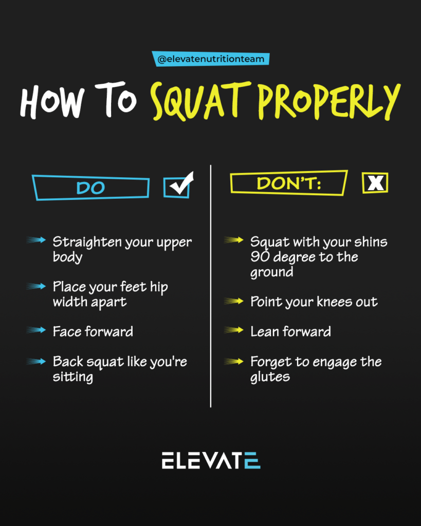 Elevate Nutrition Squat Guide Dos and Donts 1 819x1024 1