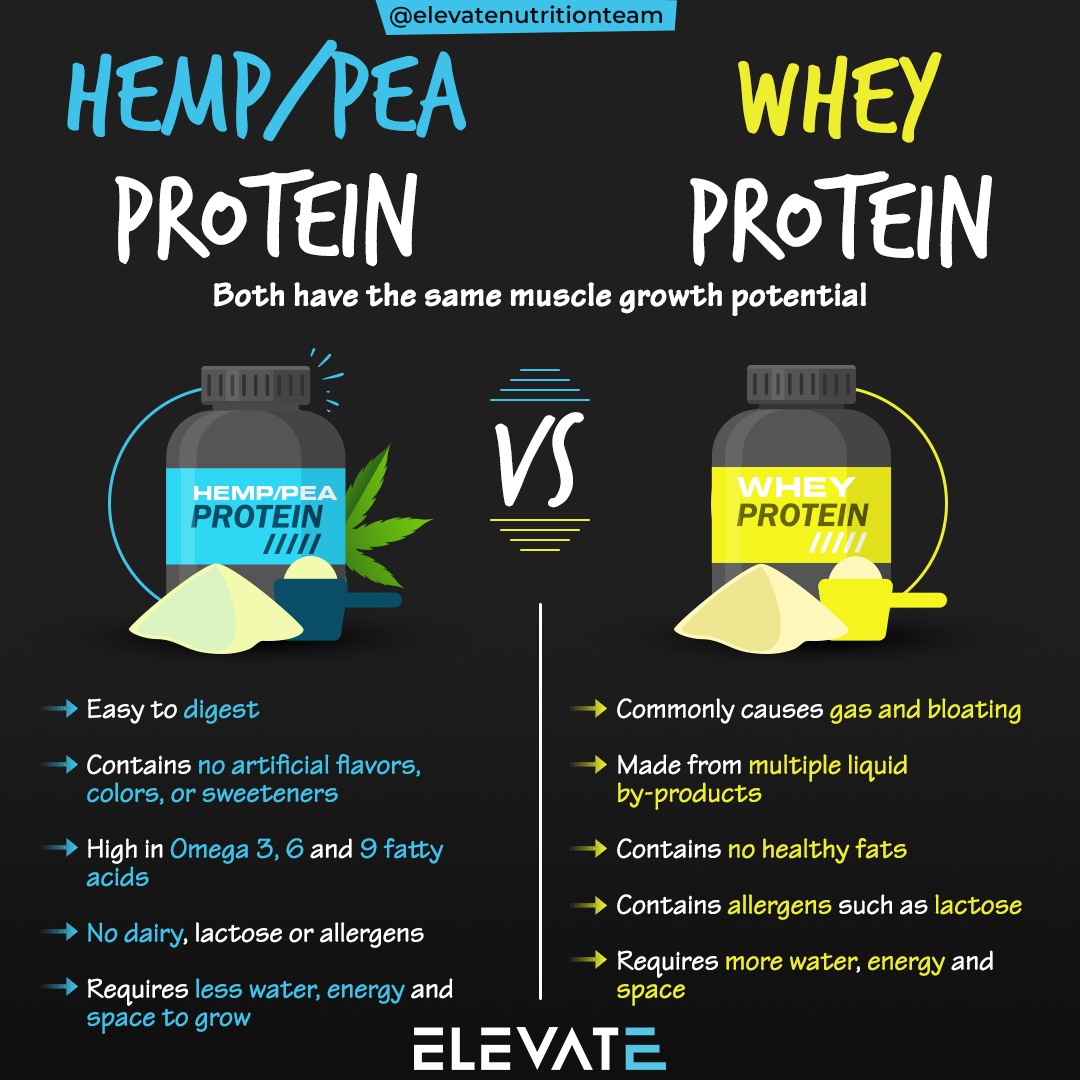 Why Hemp & Pea Protein Is Better Than Whey Protein Elevate Nutrition