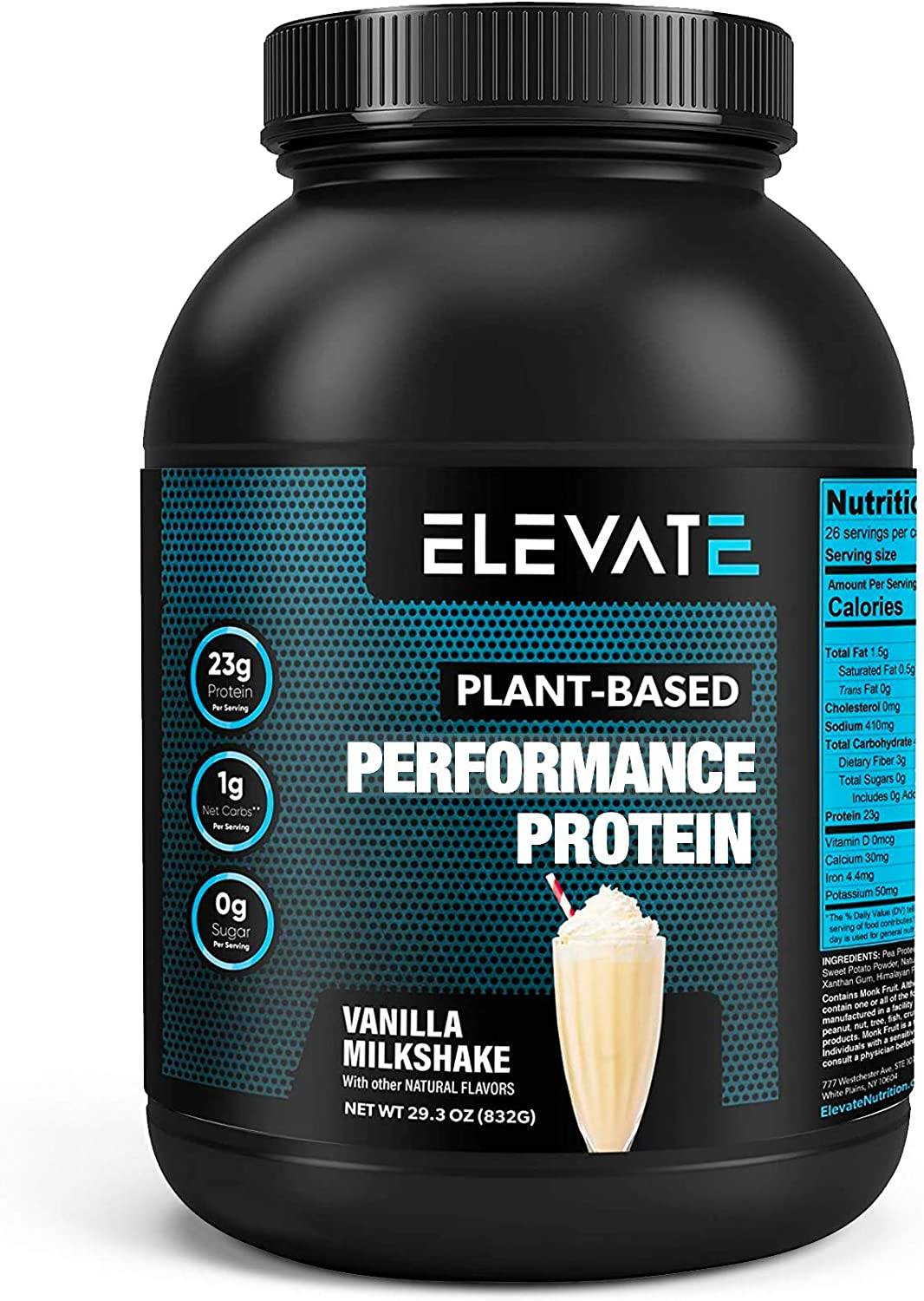 plant based chocolate vanilla milkshake powder by Elevate Nutrition 1