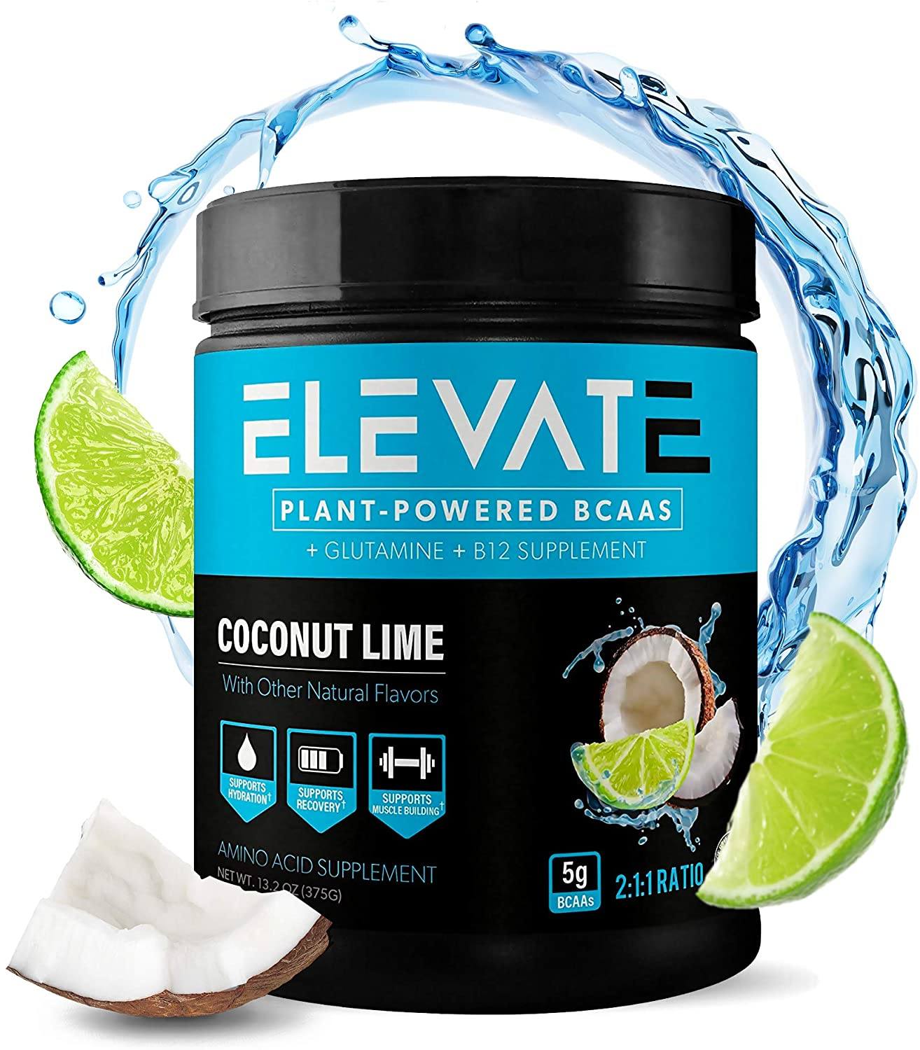 plant powered BCAA powder coconut lime by Elevate Nutrition 1