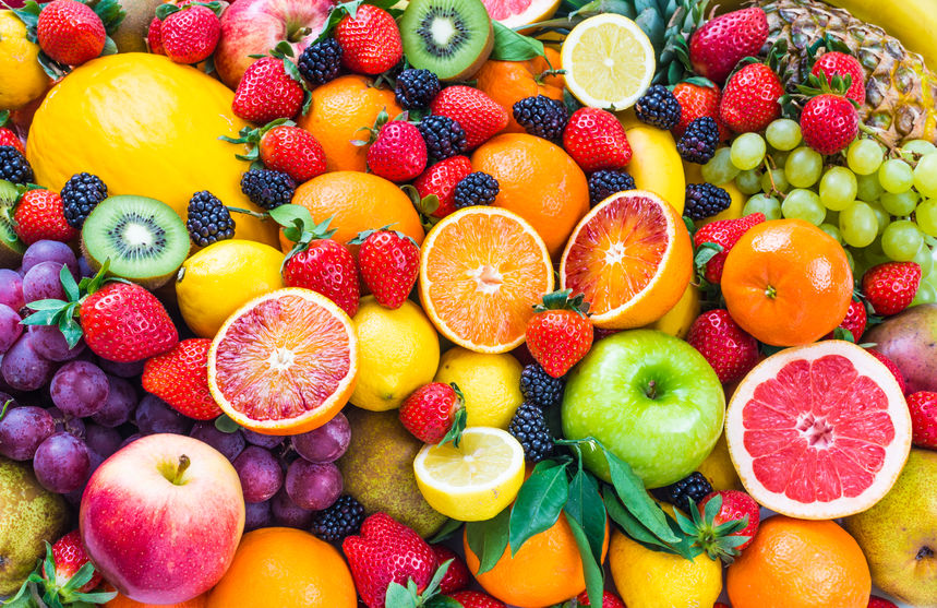 colorful fresh fruit and vegetables